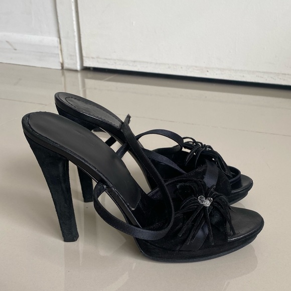 Beautiful CASADEI Suede Platform Heels with Swarovski Crystals Size US 7 - Picture 6 of 12